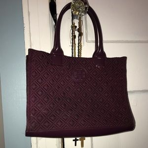 Authentic Plum Tory Burch Tote